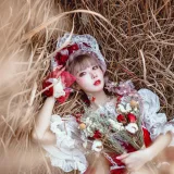 阿包也是兔娘《Lolita红裙》主题写真：12张全套美图