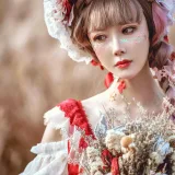 阿包也是兔娘《Lolita红裙》主题写真：12张全套美图