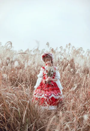 阿包也是兔娘《Lolita红裙》主题写真：12张全套美图