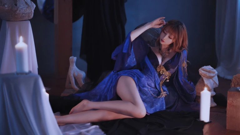 叉子宝宝《逆水寒 九灵》主题写真：12张全套美图