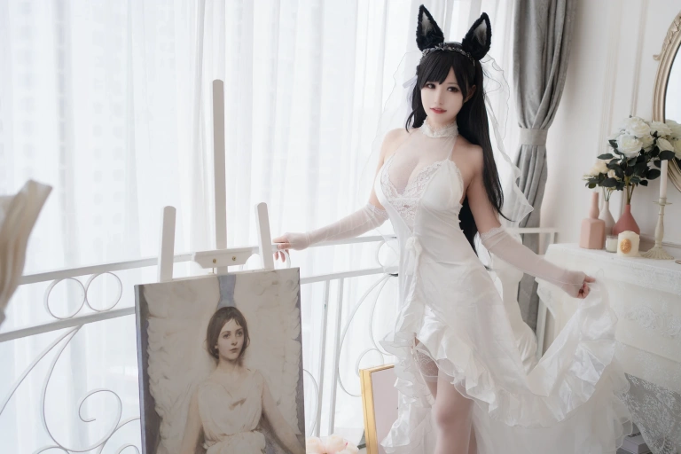 小仓千代《爱宕婚纱》主题写真：20张全套美图
