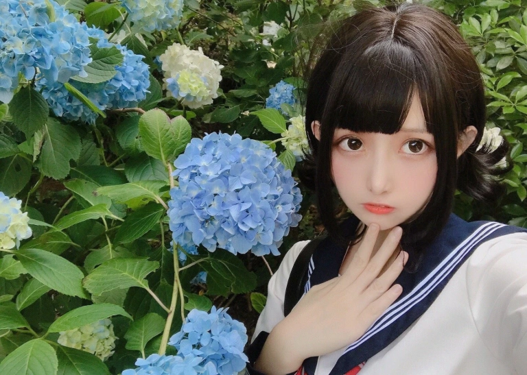 凛子酱《紫阳花》主题写真：27张全套美图