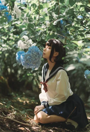 凛子酱《紫阳花》主题写真：27张全套美图