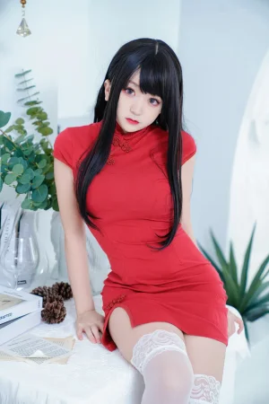 恩田直幸《红旗袍》主题写真：41张全套美图