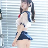 可可小白兔《透明学生服》主题写真：64张全套美图