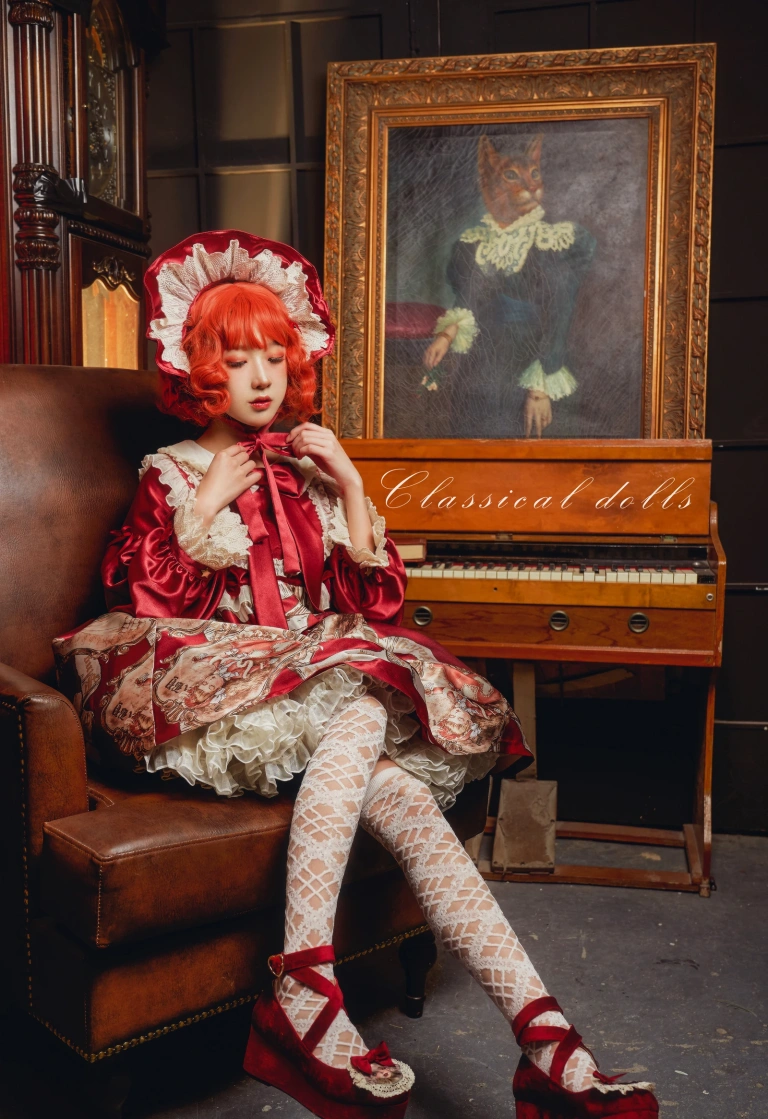 阿包也是兔娘《Lolita红裙2》主题写真：28张全套美图