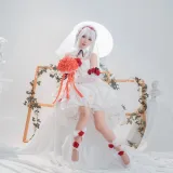 面饼仙儿《德丽莎婚纱》主题写真：13张全套美图