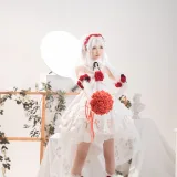 面饼仙儿《德丽莎婚纱》主题写真：13张全套美图