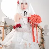 面饼仙儿《德丽莎婚纱》主题写真：13张全套美图