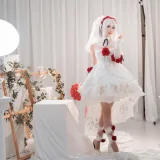 面饼仙儿《德丽莎婚纱》主题写真：13张全套美图