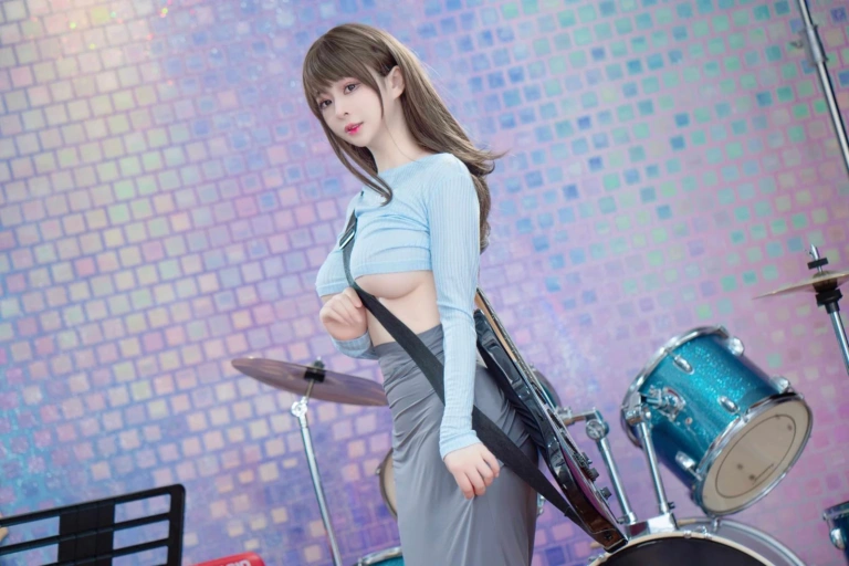 叉子宝宝《吉他妹妹》主题写真：23张全套美图