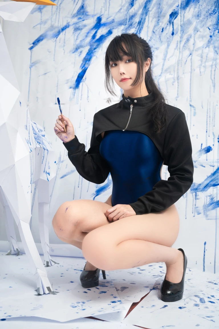 汪知子《蓝色闪粉》主题写真：35张全套美图