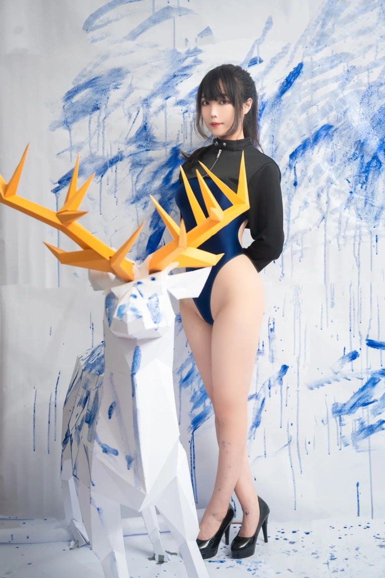 汪知子《蓝色闪粉》主题写真：35张全套美图