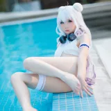 焖焖碳《恶毒泳衣》主题写真：37张全套美图