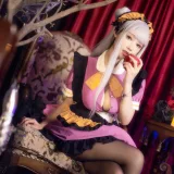 羽生三未《万圣黑丝女仆》主题写真：37张全套美图