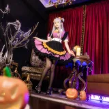羽生三未《万圣黑丝女仆》主题写真：37张全套美图