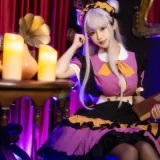 羽生三未《万圣黑丝女仆》主题写真：37张全套美图