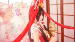 桜桃喵《灵梦 新年快乐》主题写真：45张全套美图