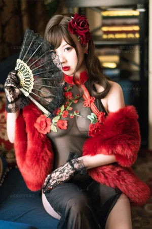 皮皮奶《玫瑰》主题写真：50张全套美图