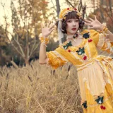 阿包也是兔娘《Lolita黄裙》主题写真：12张全套美图