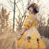 阿包也是兔娘《Lolita黄裙》主题写真：12张全套美图