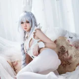 焖焖碳《恶毒兔头》主题写真：15张全套美图