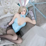 屿鱼《明日奈兔女郎》主题写真：22张全套美图