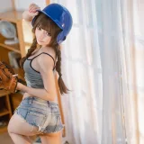 是三不是世《日式小背带》主题写真：25张全套美图