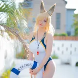 前羽《碧蓝档案 尾形康娜竞泳》主题写真：53张全套美图