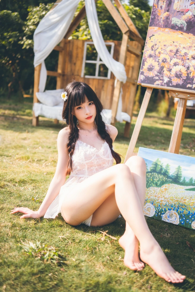 清水由乃《田园蕾丝裙》主题写真：65张全套美图