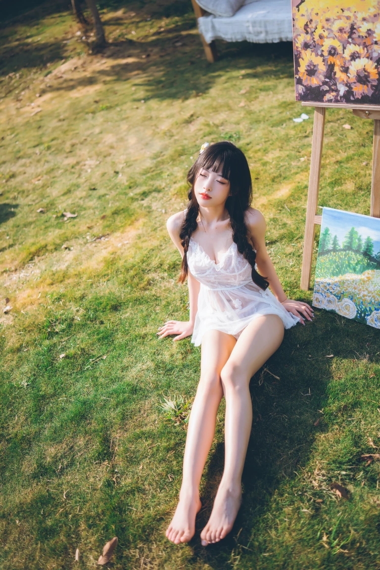 清水由乃《田园蕾丝裙》主题写真：65张全套美图
