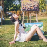 清水由乃《田园蕾丝裙》主题写真：65张全套美图