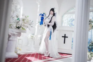 末夜《95式婚纱》主题写真：34张全套美图