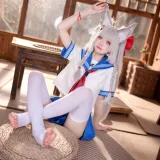 九柒喵《碧蓝航线-朝凪JK》主题写真：37张全套美图