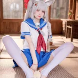 九柒喵《碧蓝航线-朝凪JK》主题写真：37张全套美图