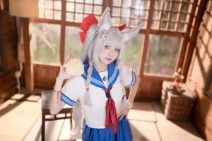 九柒喵《碧蓝航线-朝凪JK》主题写真：37张全套美图