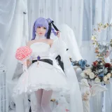 面饼仙儿《独角兽婚纱》主题写真：14张全套美图