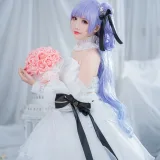 面饼仙儿《独角兽婚纱》主题写真：14张全套美图