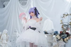 面饼仙儿《独角兽婚纱》主题写真：14张全套美图