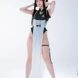 屿鱼《拉伸教学》主题写真：48张全套美图