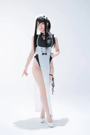 屿鱼《拉伸教学》主题写真：48张全套美图
