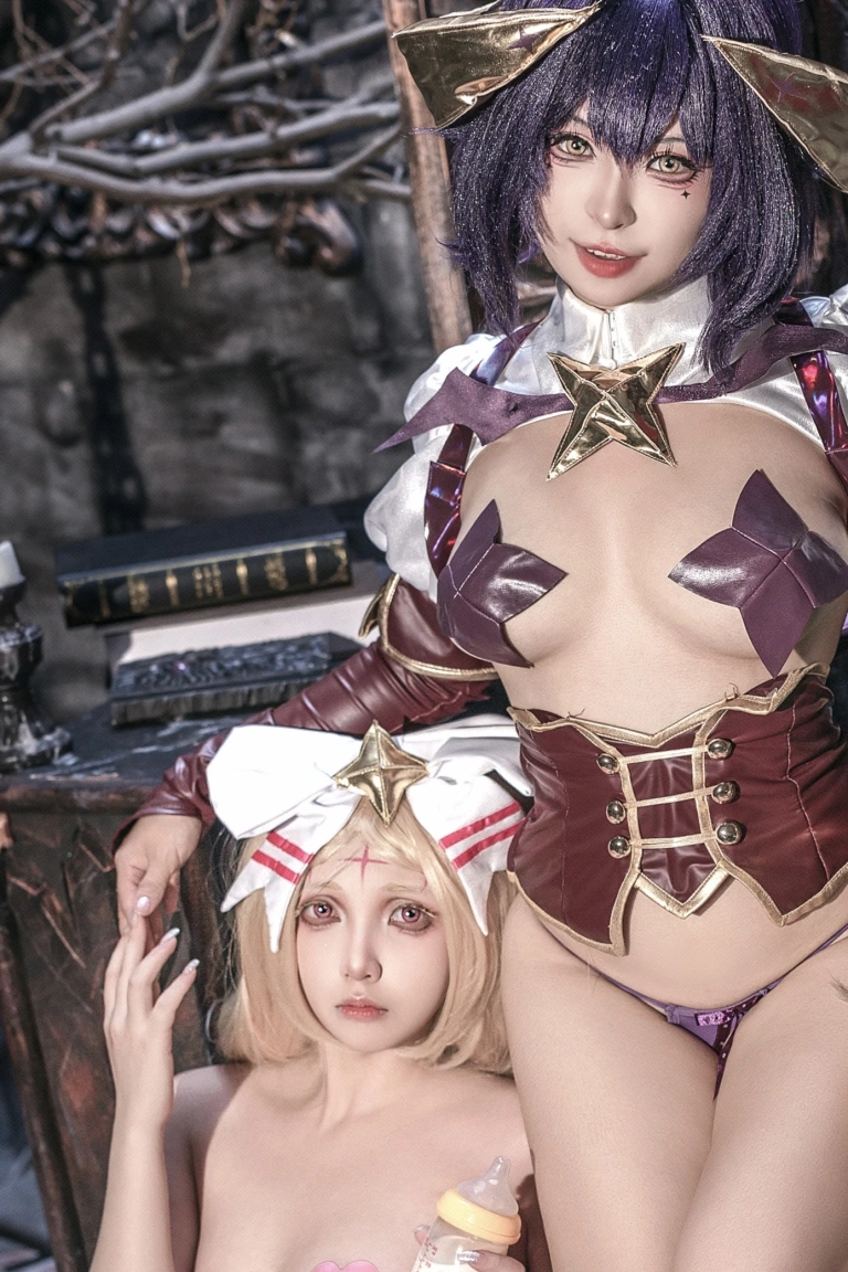小和甜酒&橙风千雅《魔法少女双人 柊舞缇娜&爱丽丝》主题写真：55张全套美图，含7个视频