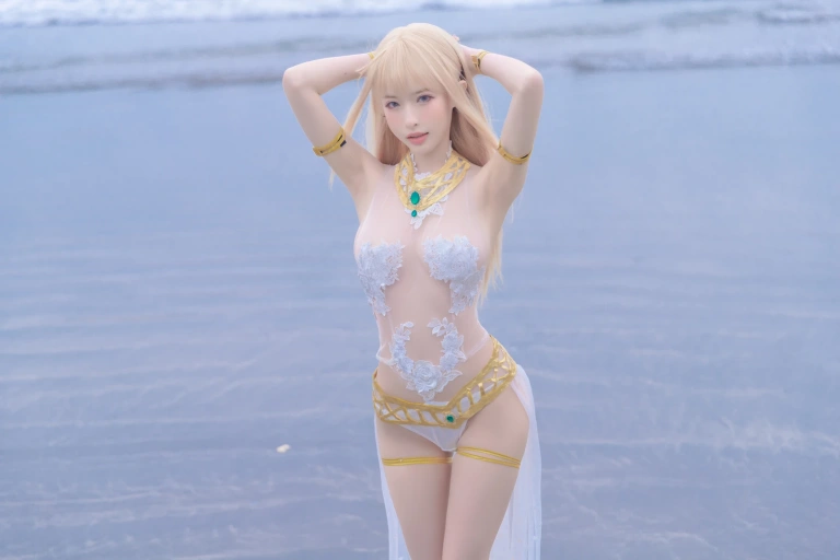 清水由乃《玛丽萝丝 白色泳衣》主题写真：33张全套美图