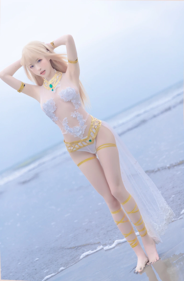 清水由乃《玛丽萝丝 白色泳衣》主题写真：33张全套美图