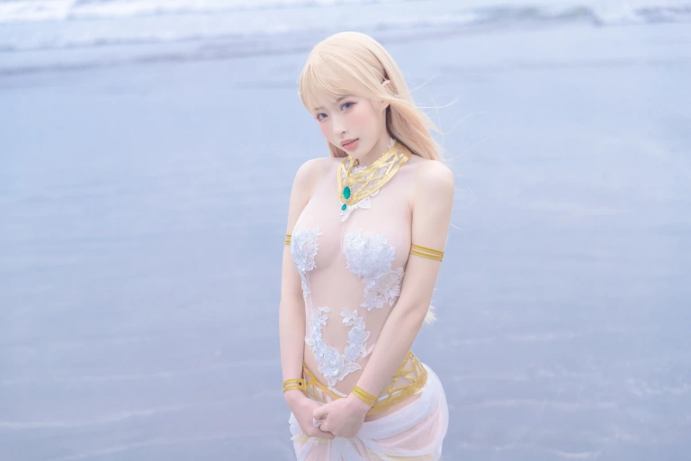 清水由乃《玛丽萝丝 白色泳衣》主题写真：33张全套美图