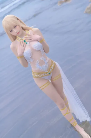 清水由乃《玛丽萝丝 白色泳衣》主题写真：33张全套美图