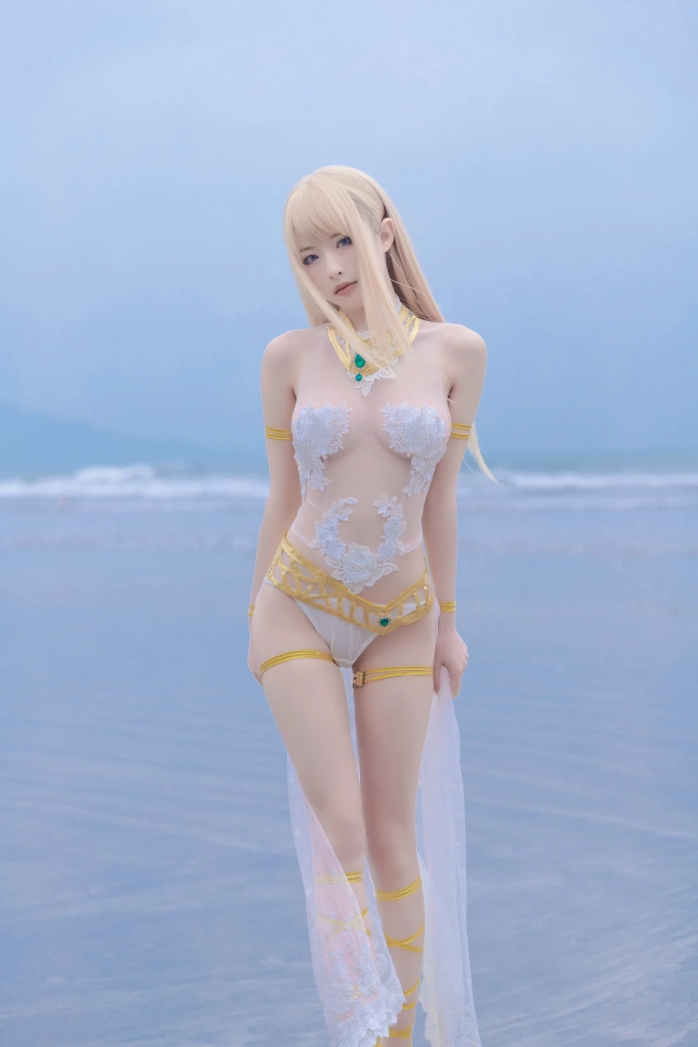 清水由乃《玛丽萝丝 白色泳衣》主题写真：33张全套美图
