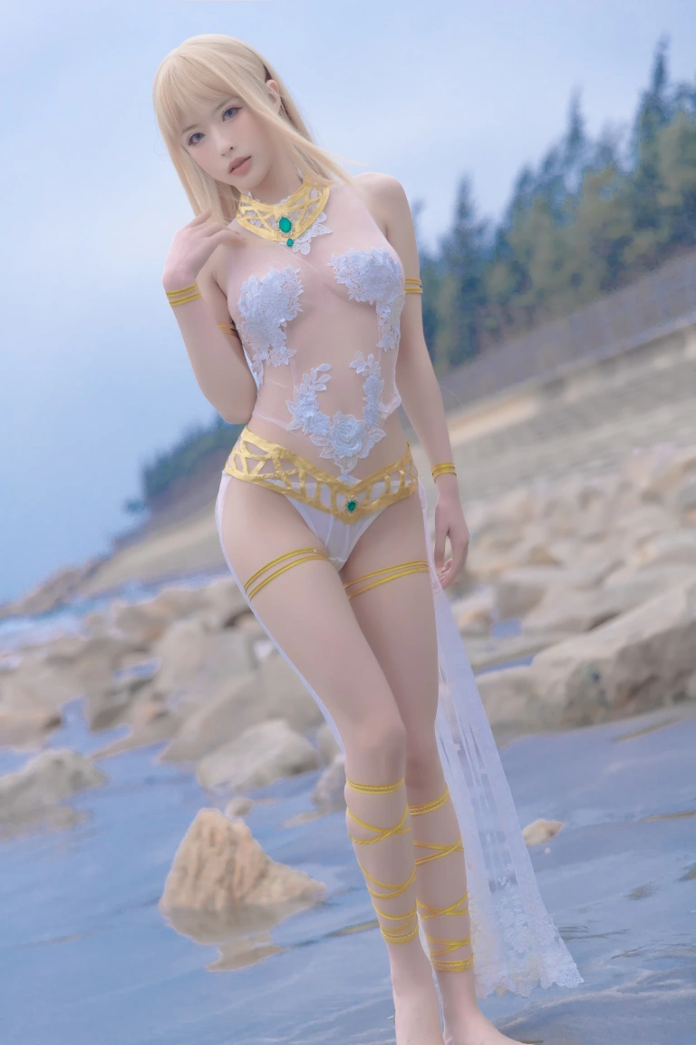 清水由乃《玛丽萝丝 白色泳衣》主题写真：33张全套美图