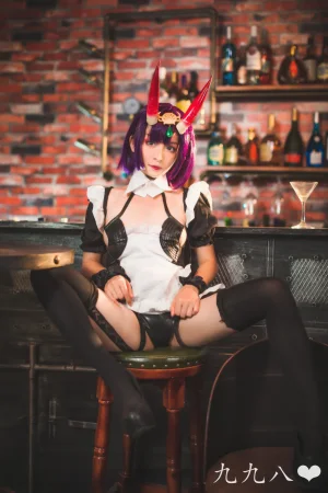 九九八《FGO 酒吞童子女仆》主题写真：70张全套美图
