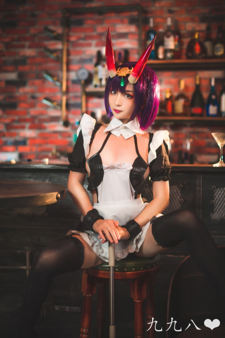 九九八《FGO 酒吞童子女仆》主题写真：70张全套美图